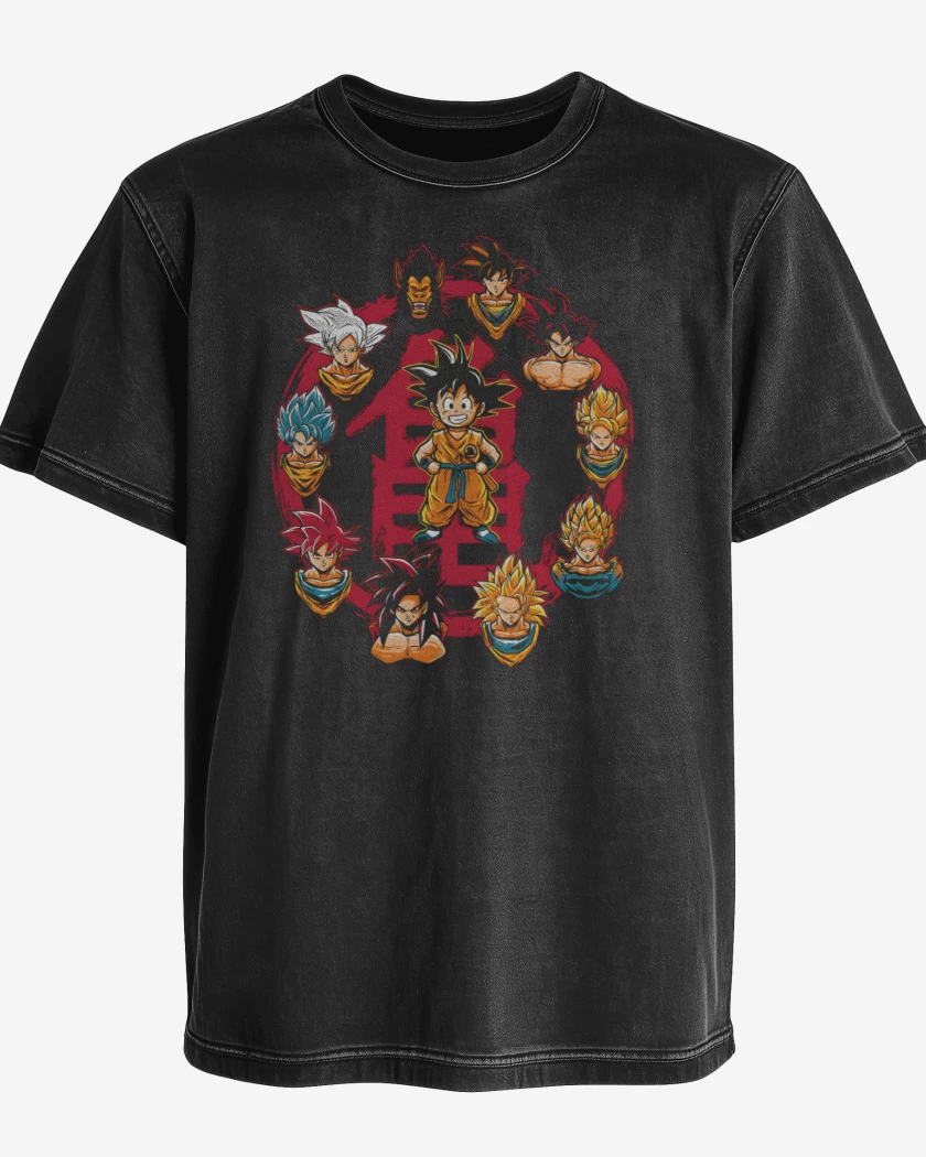 Polera desgastada Goku Evolution
