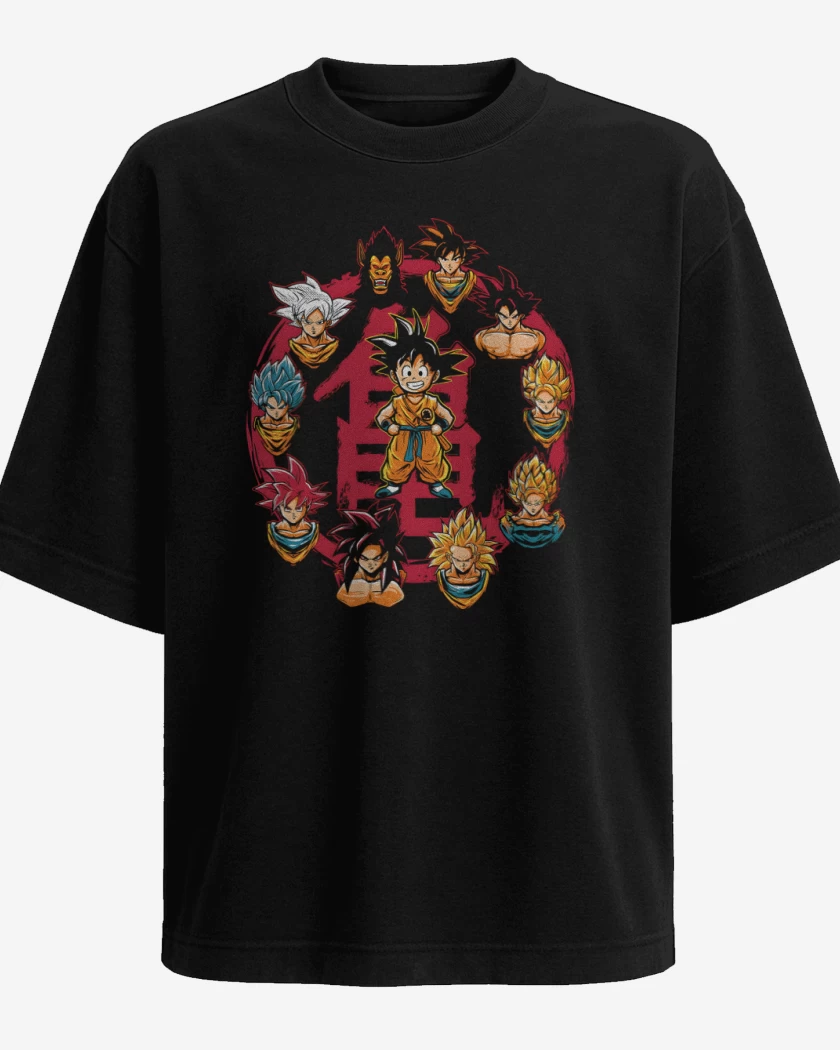 Polera Oversize Goku Evolution