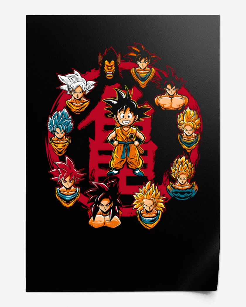 Print Goku Evolution