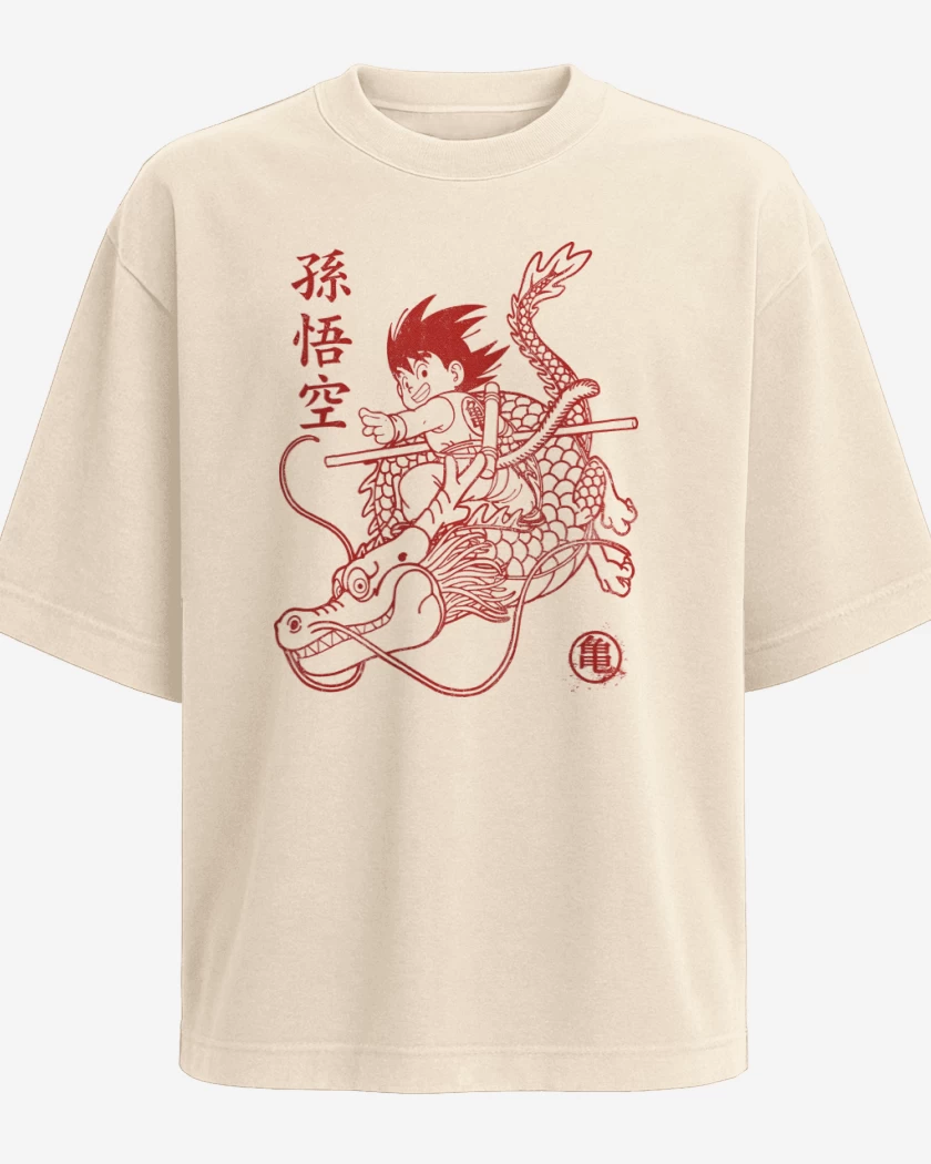 Polera Oversize Beige de Goku Shen Long