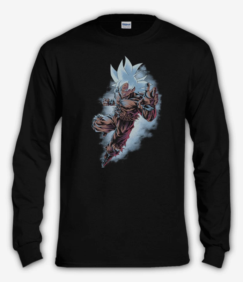 Polera manga larga Negro de Ultra Instinto Dominado