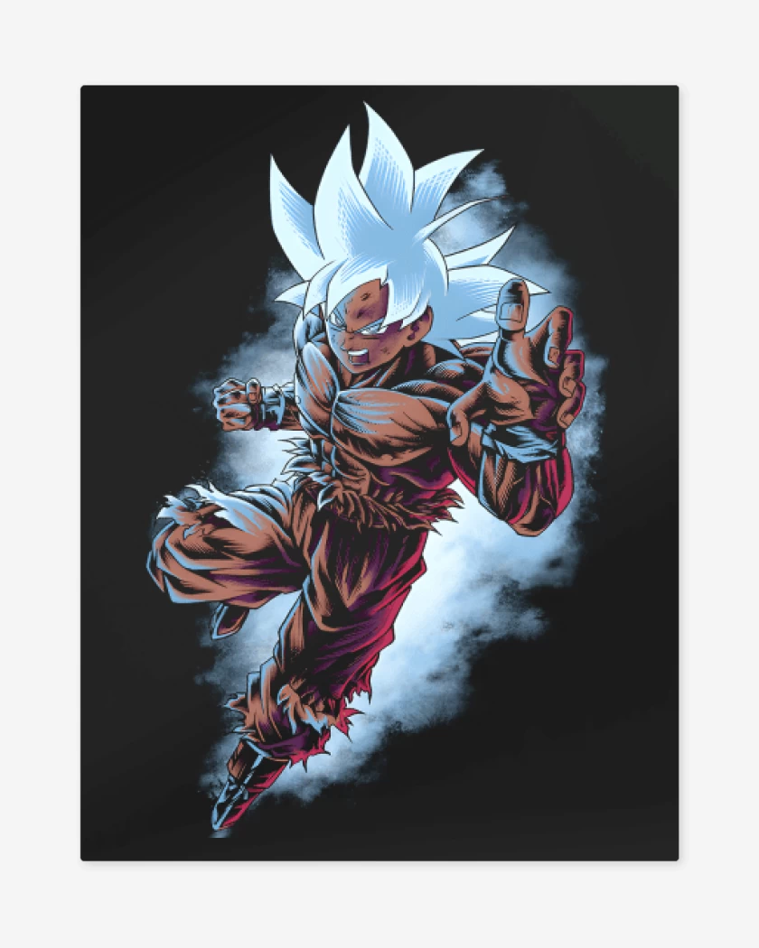 Print metalico Negro de Ultra Instinto Dominado