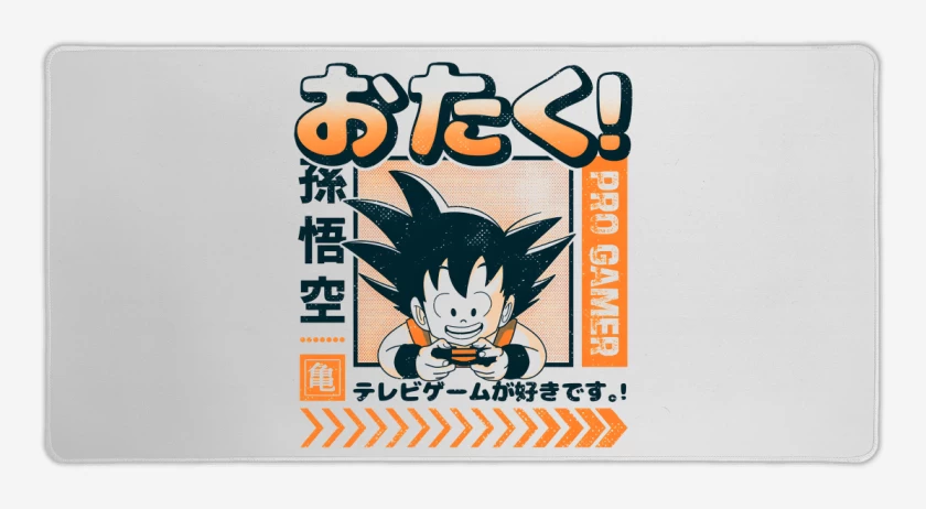 Mouse pad Gamer Blanco de Goku Pro Gamer