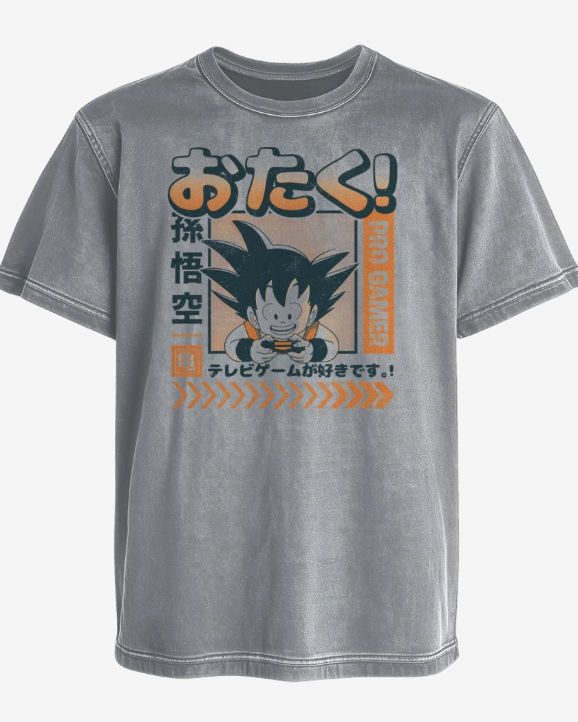 Polera desgastada Goku Pro Gamer