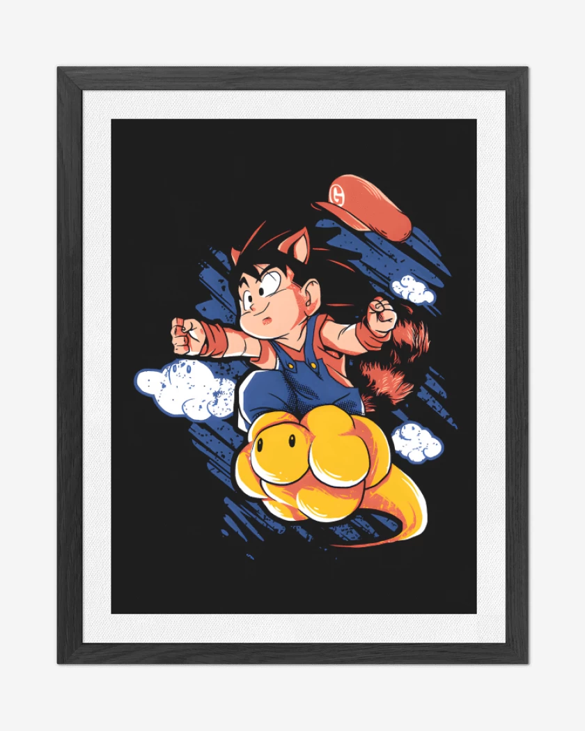 Cuadro decorativo Negro de Super Goku Bros