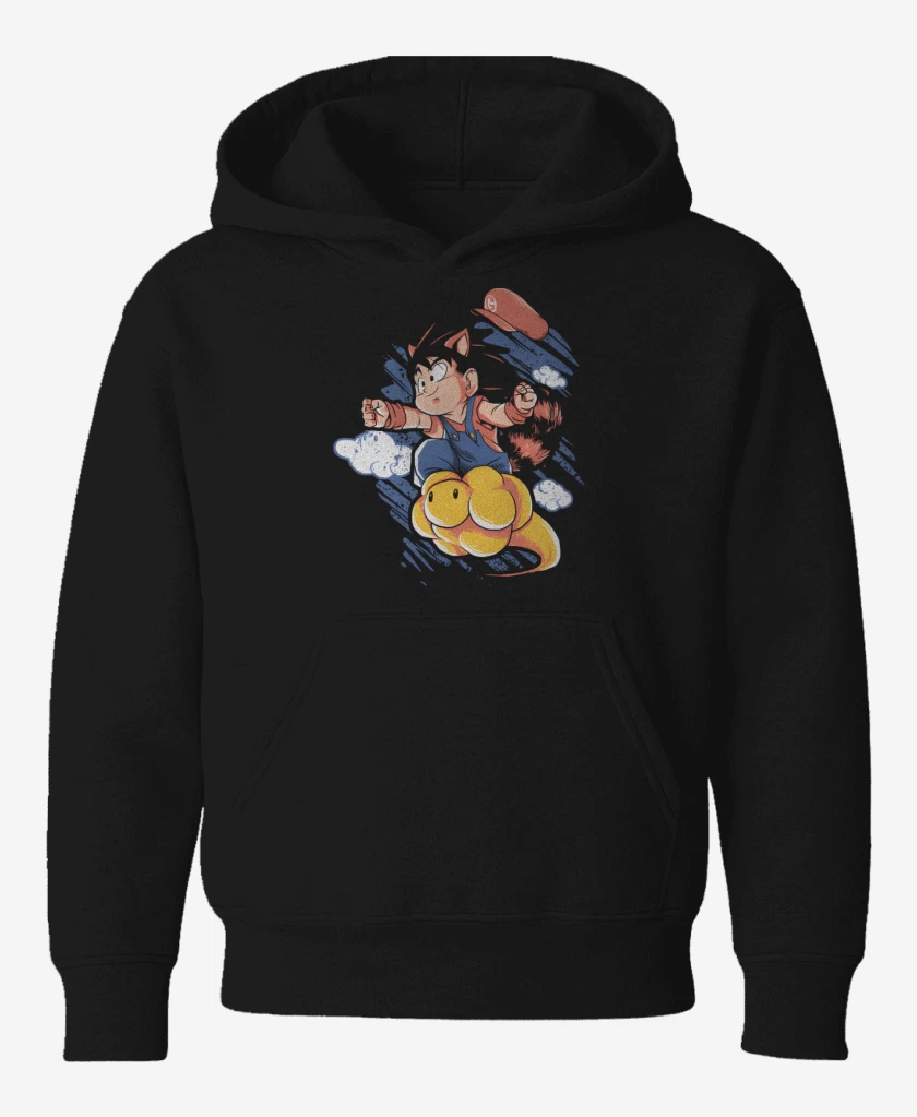 Poleron de niño Negro de Super Goku Bros