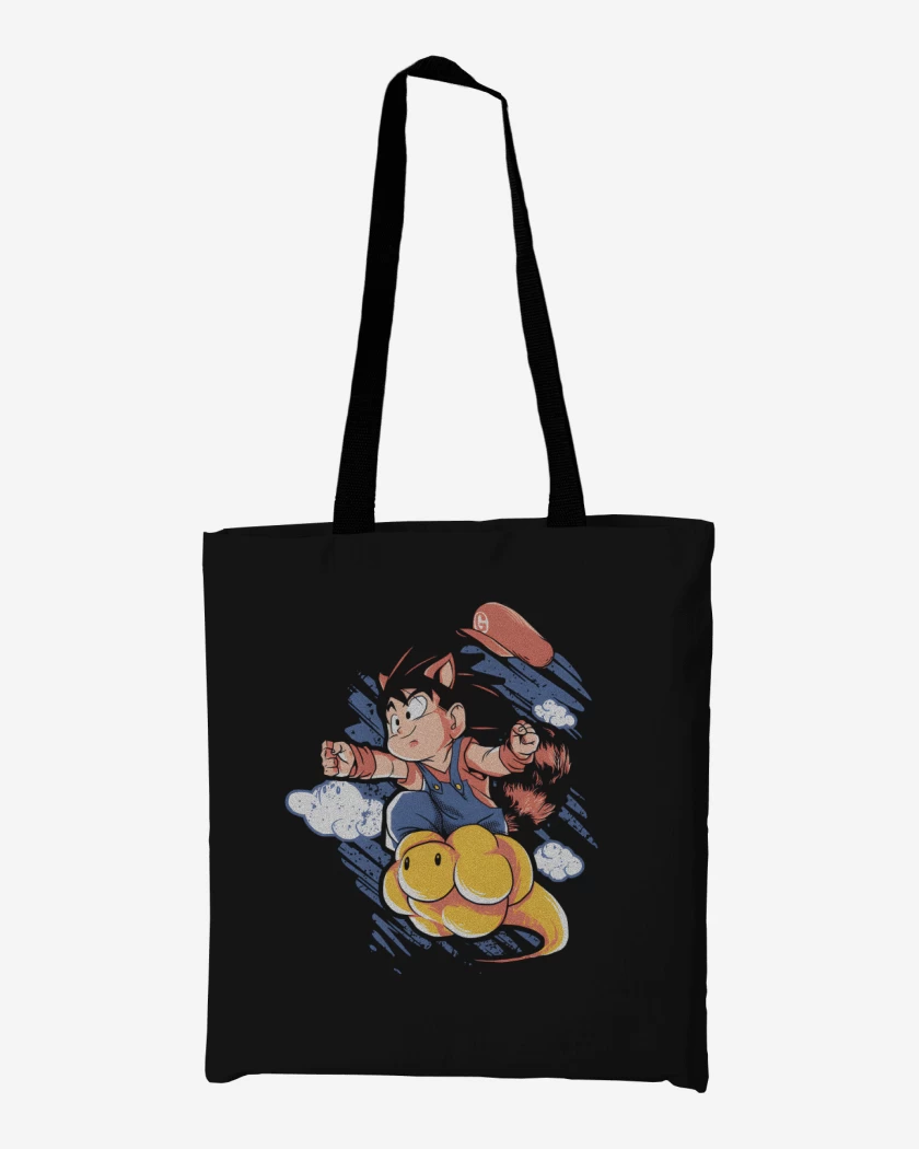 Totebag Negro de Super Goku Bros