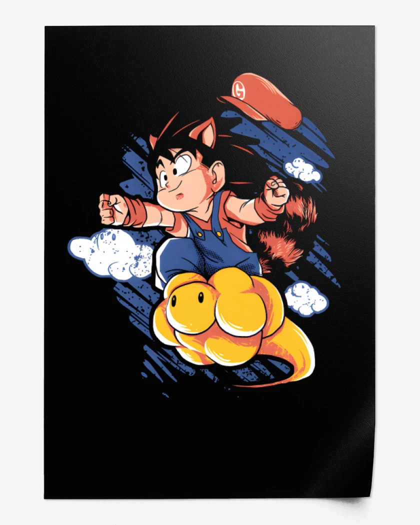 Print Negro de Super Goku Bros
