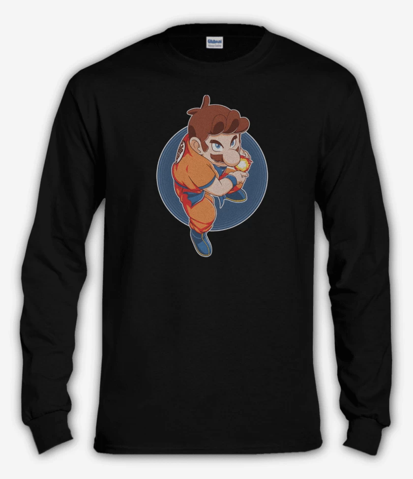 Polera manga larga Negro de Bigoku