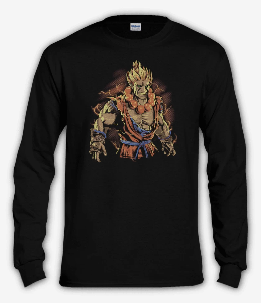 Polera manga larga Negro de Gokuma