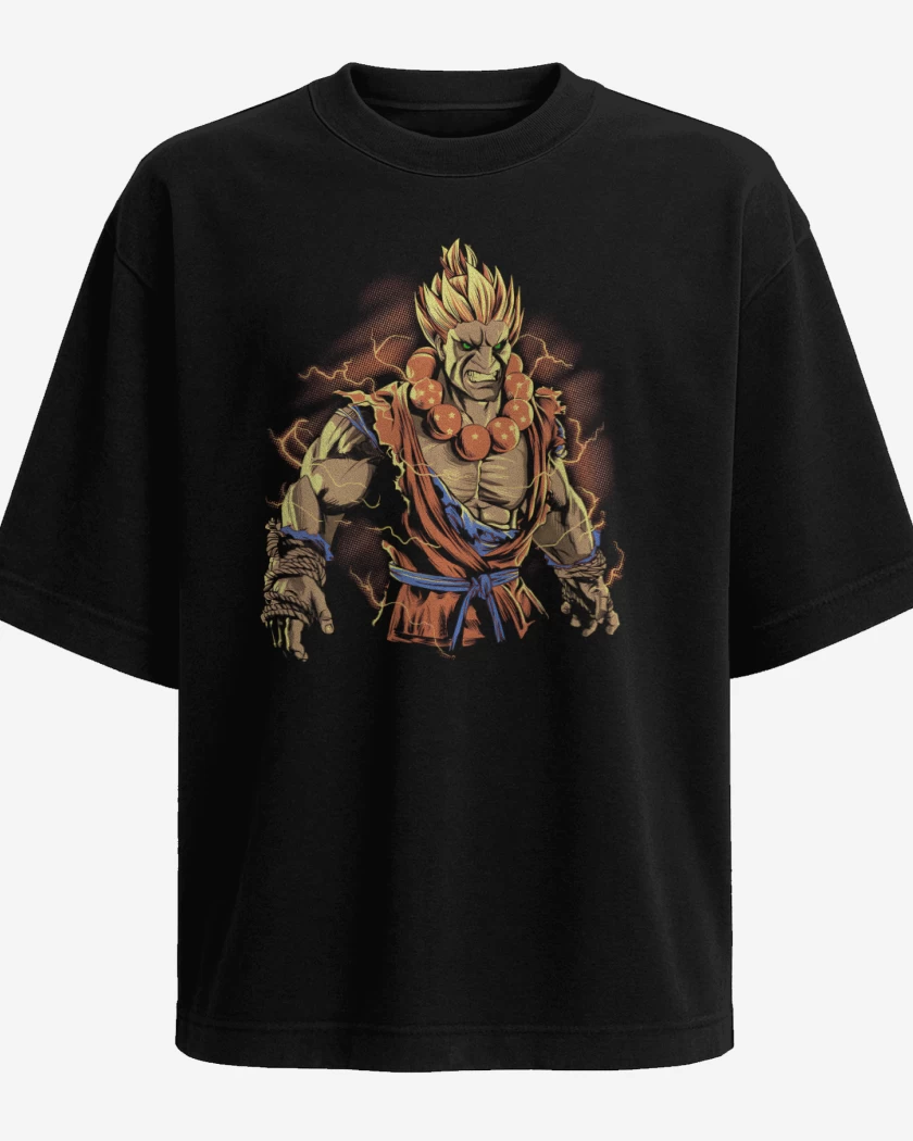 Polera Oversize Negro de Gokuma