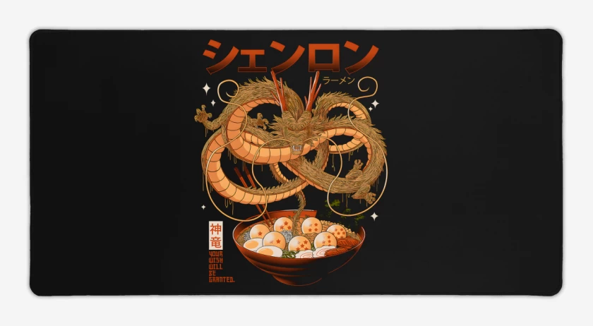 Mouse pad Gamer Negro de RamenLong