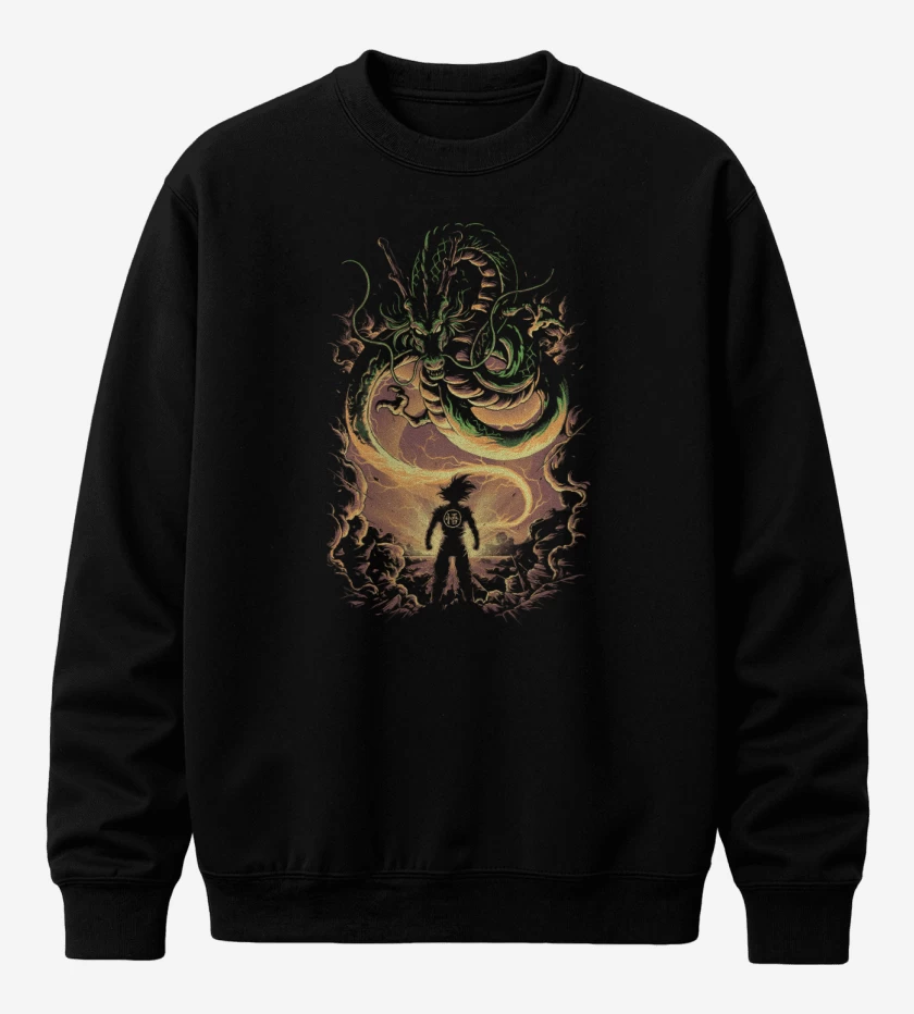 Poleron polo Negro de Deseos del Dragón