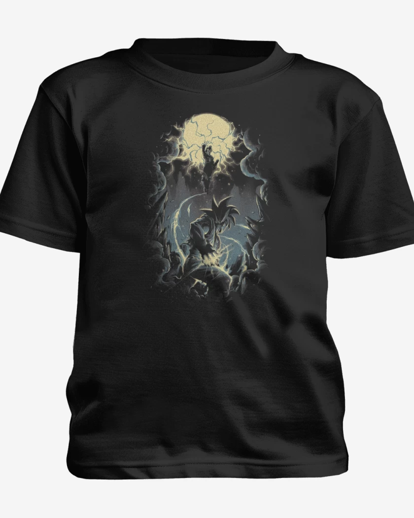 Polera de niño Negro de Combate Saiyan Definitivo
