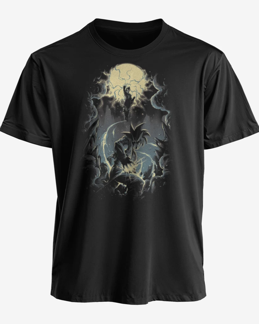 Polera premium Negro de Combate Saiyan Definitivo