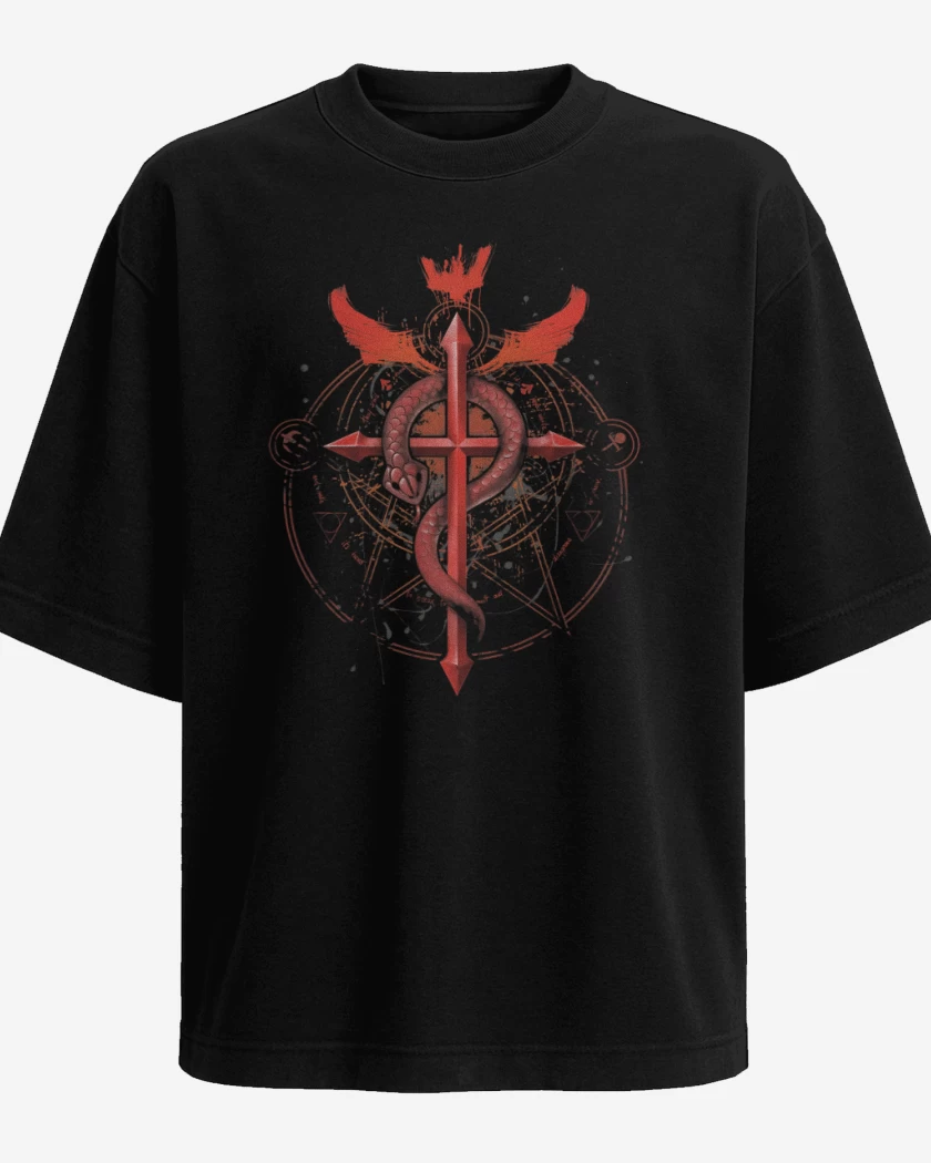 Polera Oversize Símbolo de Alquimistas