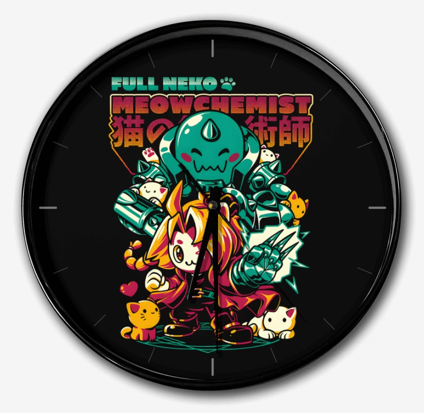 Reloj Negro de FullNeko Meowchemist