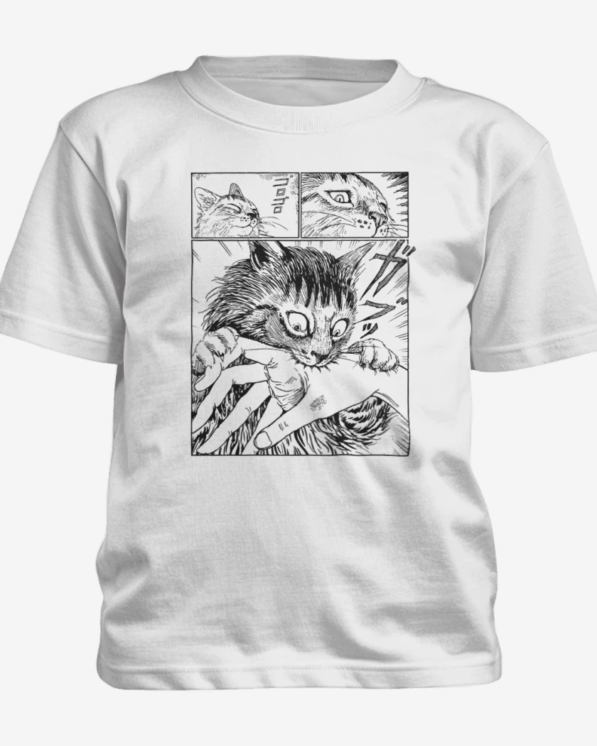 Polera de niño Blanco de Gato Junji Ito