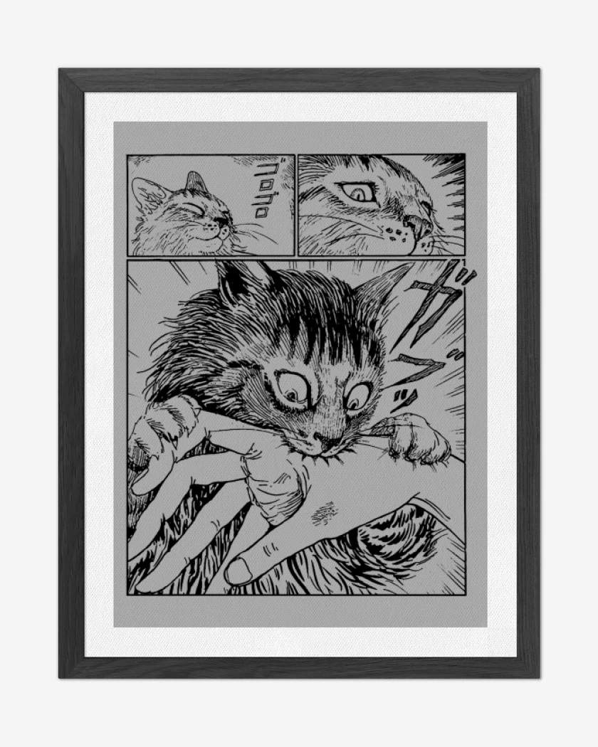 Cuadro decorativo Gris Melange de Gato Junji Ito