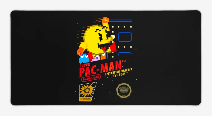 Mouse pad Gamer Negro de Pac Man portada