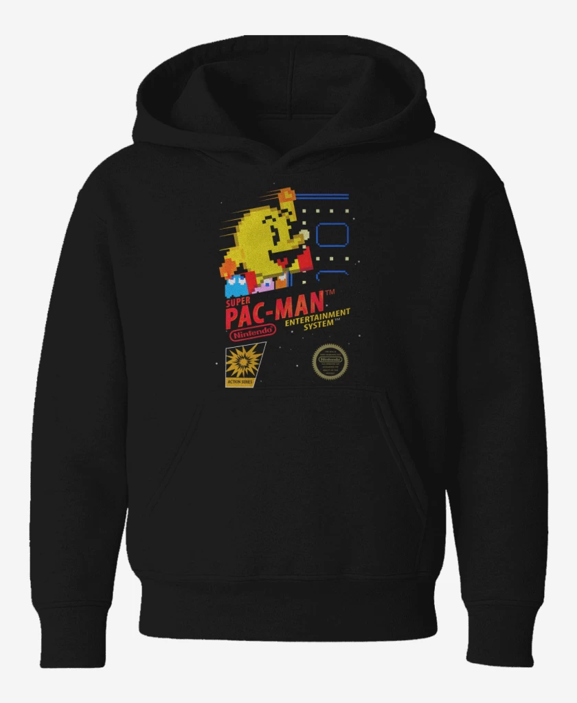 Poleron de niño Negro de Pac Man portada