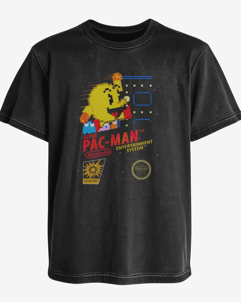 Polera desgastada Pac Man portada
