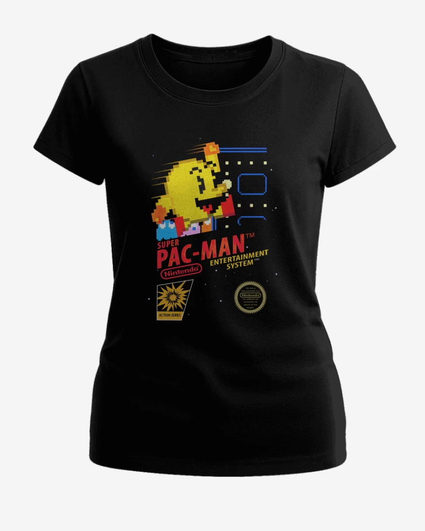 Polera de Mujer Negro de Pac Man portada