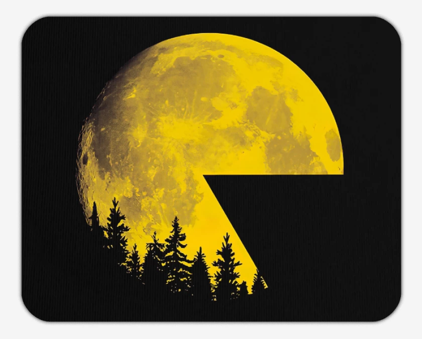 Mousepad Negro de Pac Moon