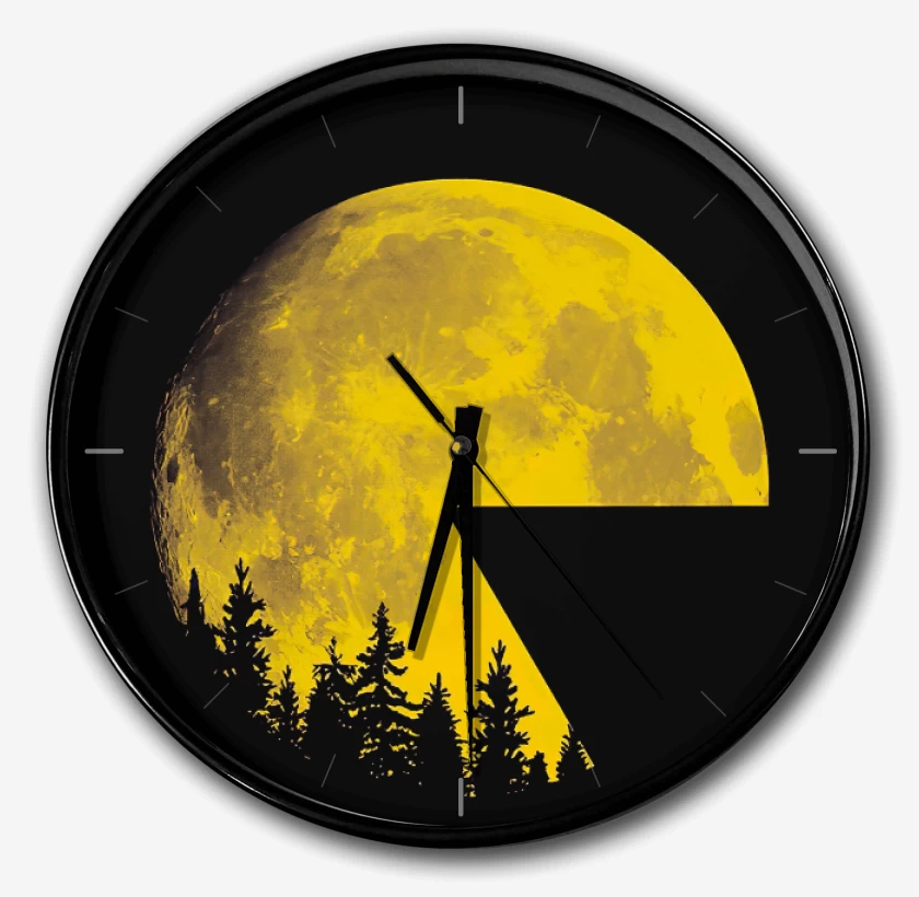 Reloj Negro de Pac Moon