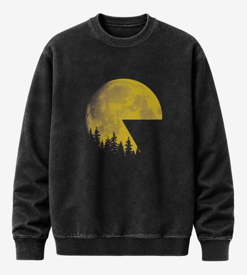 Poleron Polo Acid Wash Negro de Pac Moon