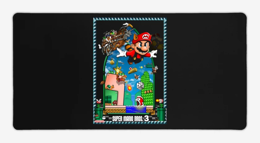 Mouse pad Gamer Negro de Super Bigote 3 Poster