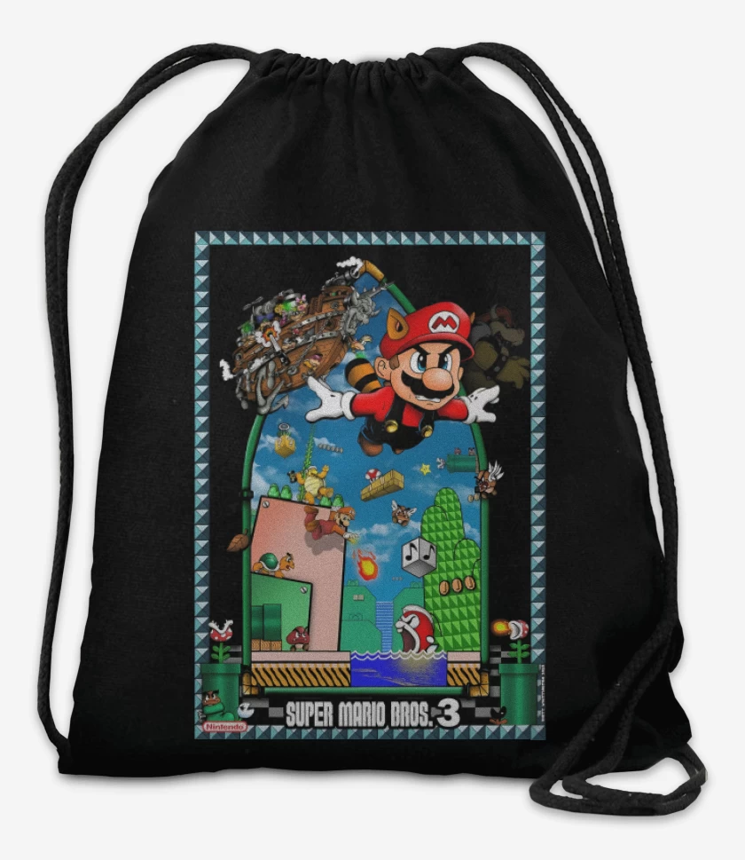 Mochila Negro de Super Bigote 3 Poster