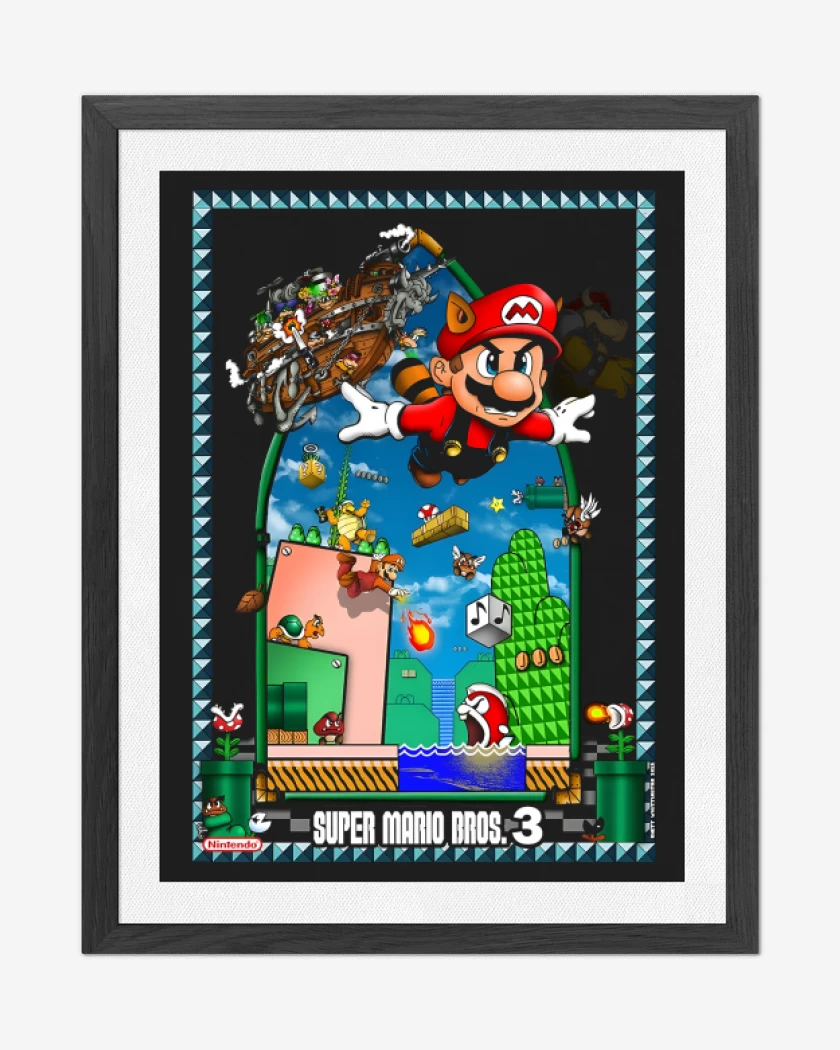 Cuadro decorativo Negro de Super Bigote 3 Poster