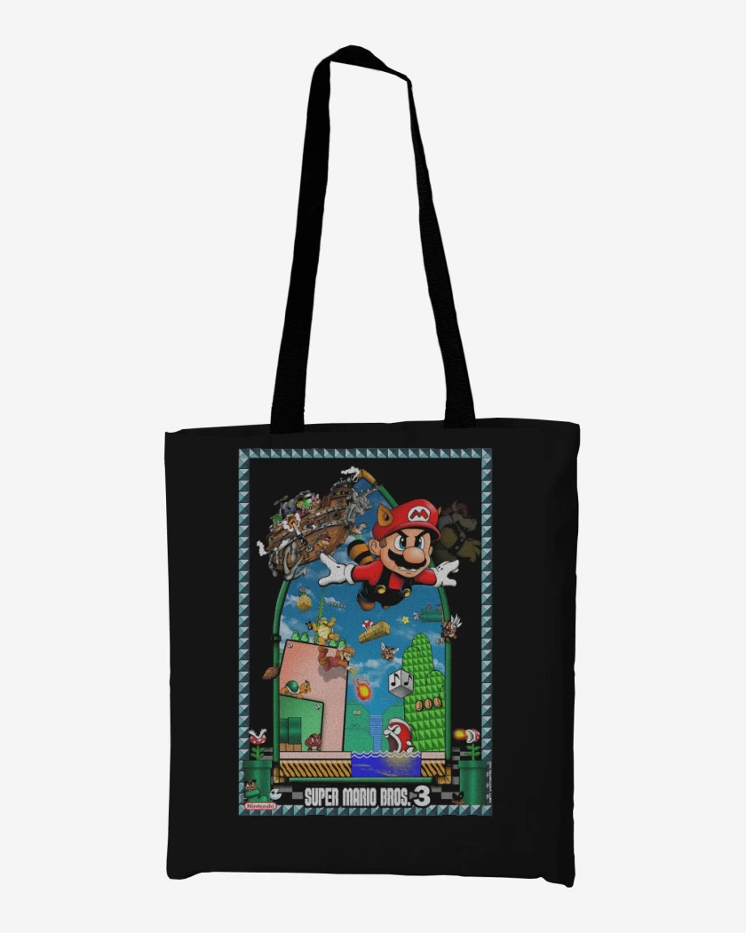 Totebag Negro de Super Bigote 3 Poster