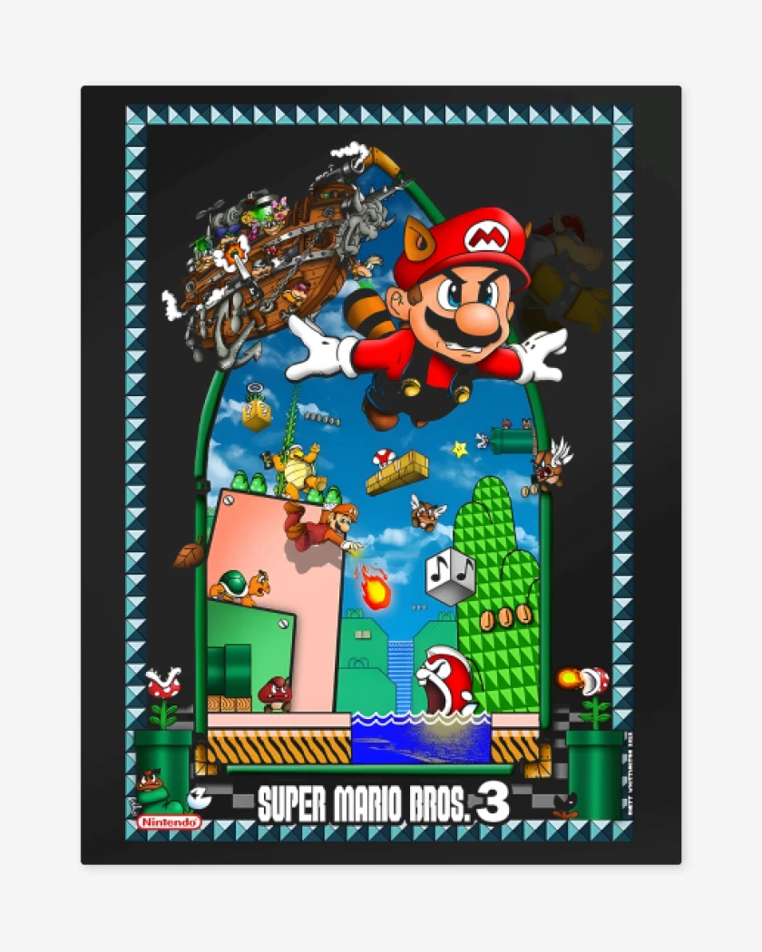 Print metalico Negro de Super Bigote 3 Poster