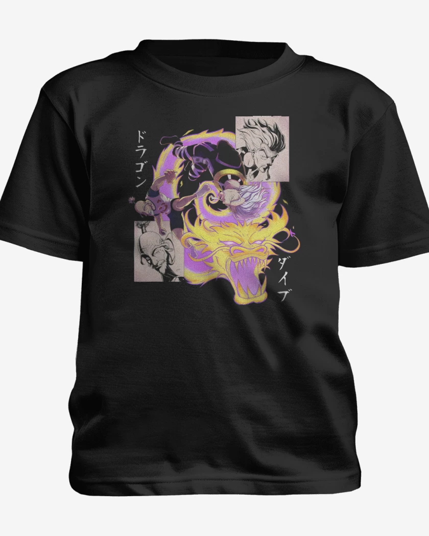 Polera de niño Negro de Zeno vs Netero