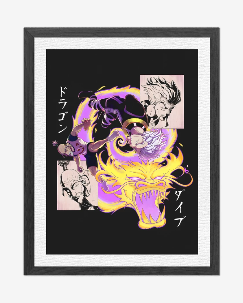 Cuadro decorativo Negro de Zeno vs Netero