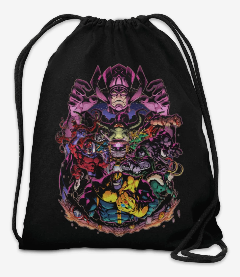 Mochila Negro de La Maldad de Marvel