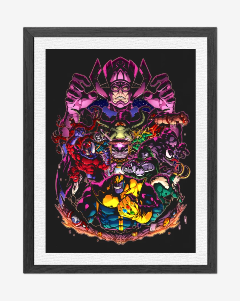 Cuadro decorativo Negro de La Maldad de Marvel