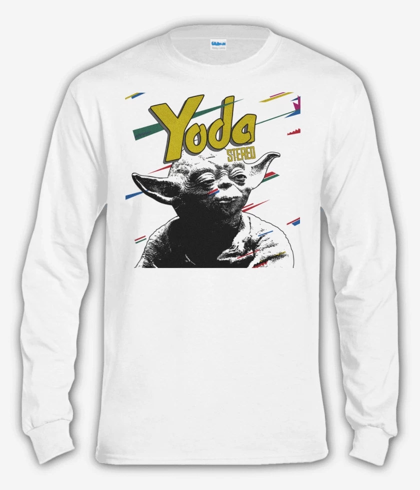 Polera manga larga Blanco de Yoda Stereo