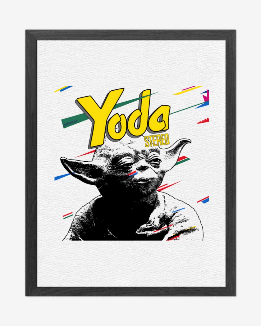 Cuadro decorativo Blanco de Yoda Stereo