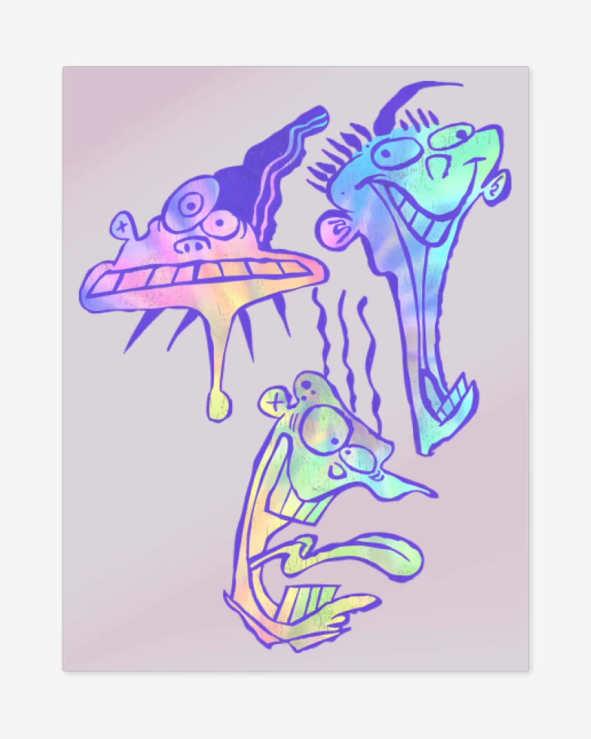Print metalico Ed, Edd y Eddy