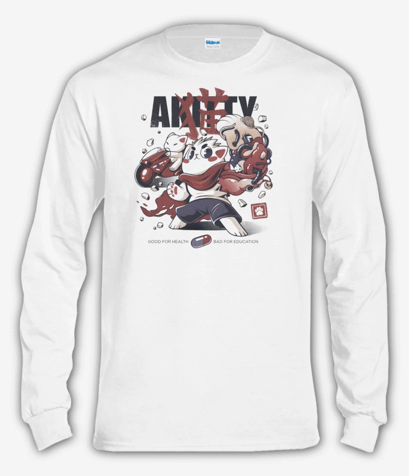 Polera manga larga Blanco de Akitty