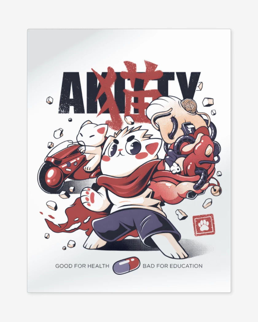 Print metalico Blanco de Akitty