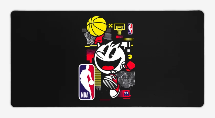 Mouse pad Gamer Negro de Pac man Nba