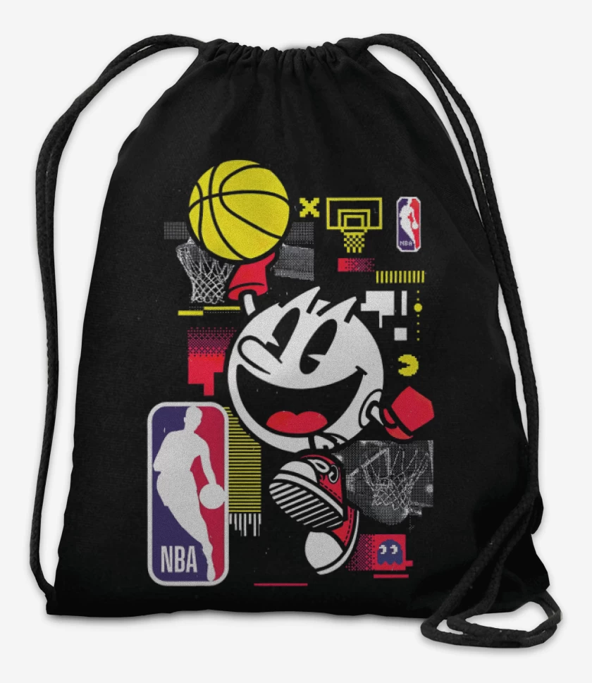 Mochila Negro de Pac man Nba