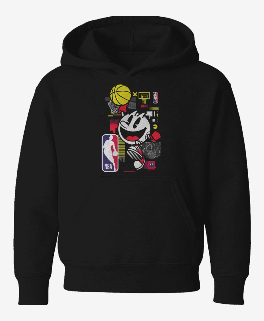 Poleron de niño Negro de Pac man Nba