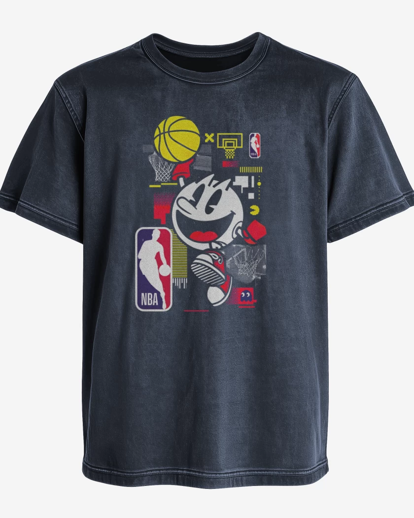Polera desgastada Pac man Nba