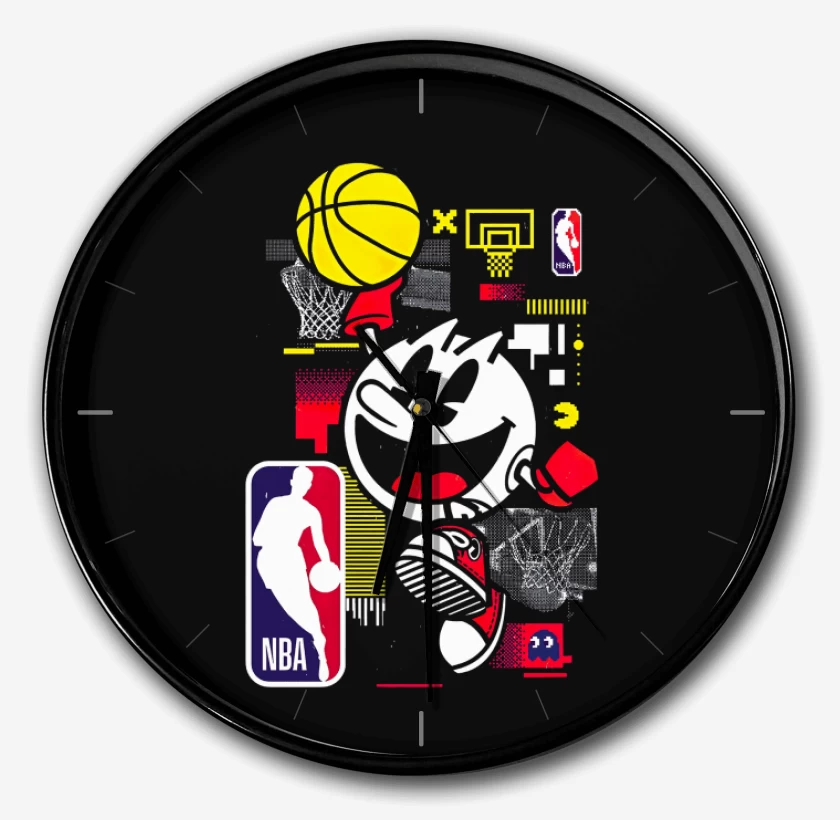 Reloj Negro de Pac man Nba