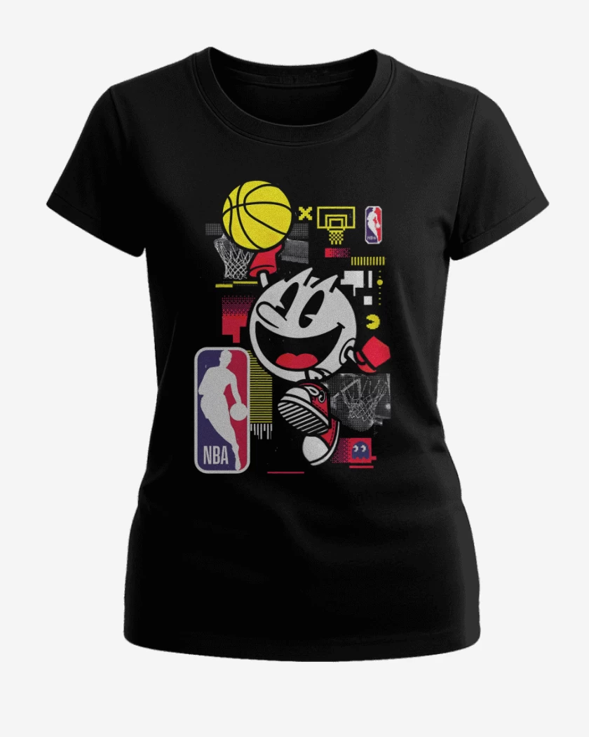 Polera de Mujer Negro de Pac man Nba